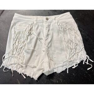 Altar'd State‎ White Fringe Women's Shorts Size Small